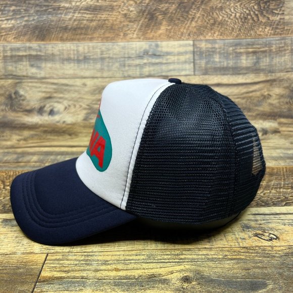 Wawa Mens Trucker Hat Navy Snapback Retro Logo Convenience Store Gas Station Cap - Picture 4 of 8